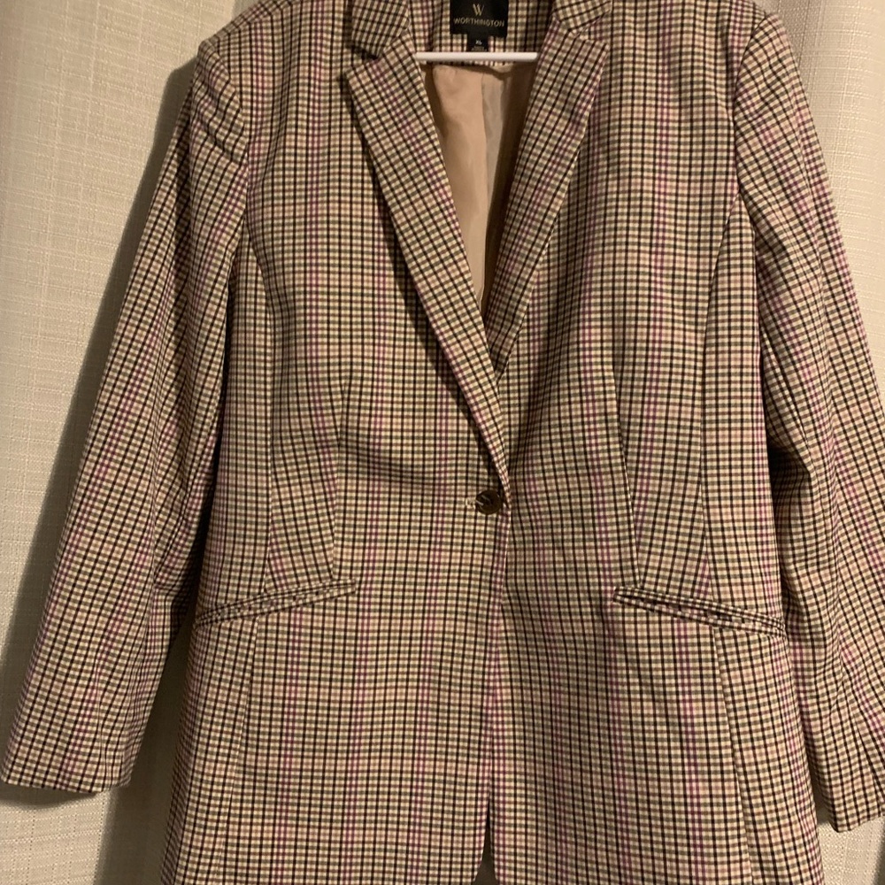 Women's Checkered Blazer